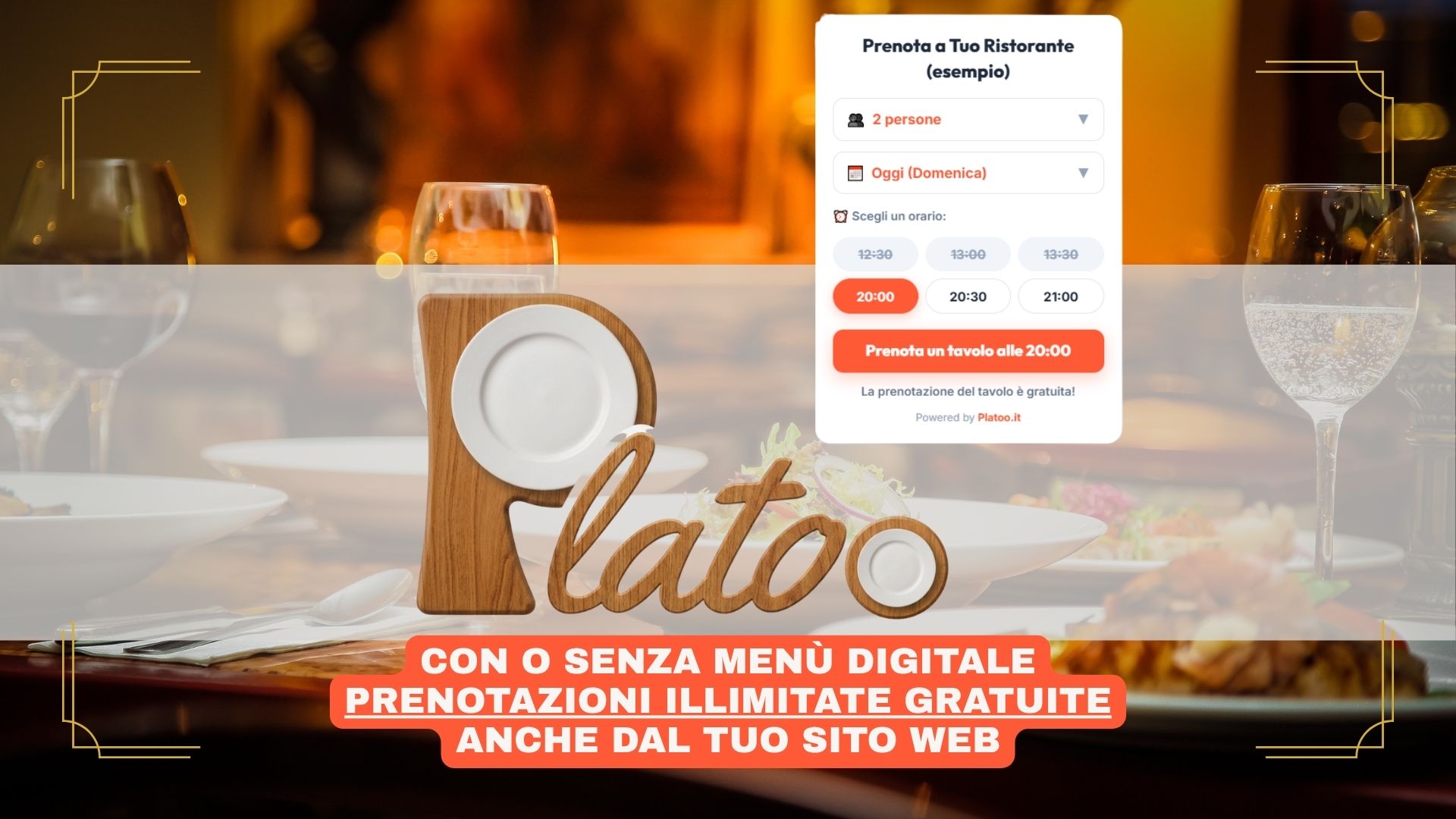 Menù + Prenotazioni