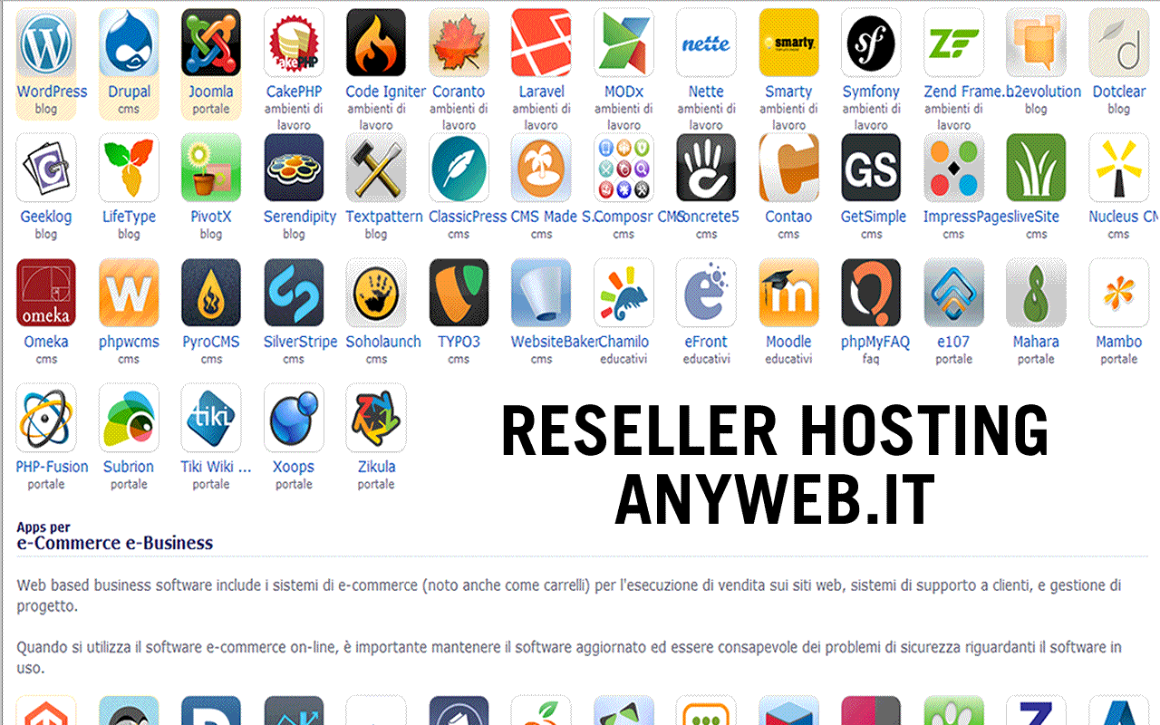 Reseller hosting webmaster web agency freelance